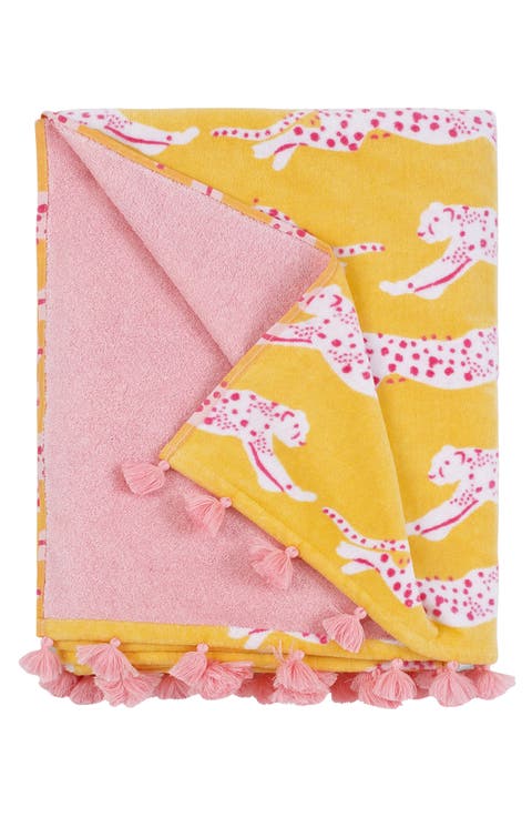Leaping Leopard Beach Towel