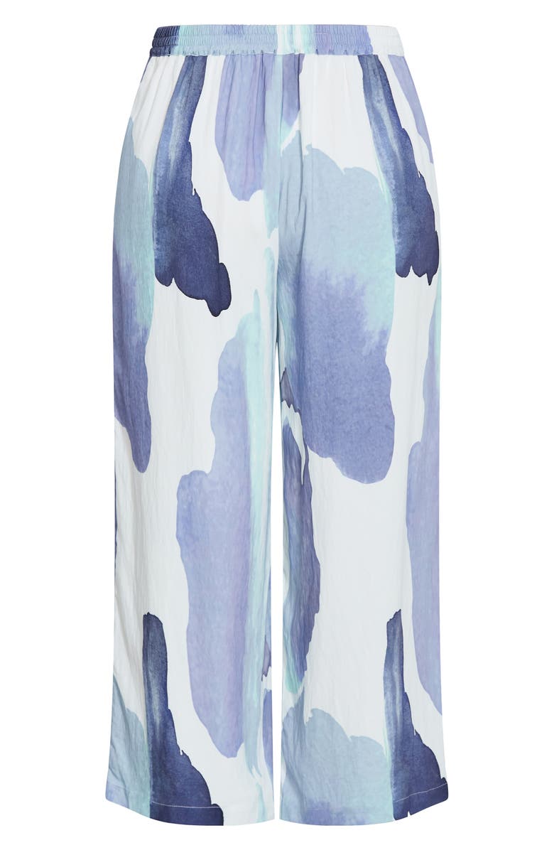City Chic Surface Level Print Wide Leg Pants, Alternate, color, 
