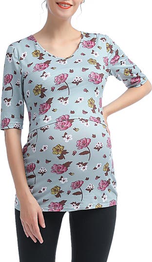 売れ筋商品|||キミ アンド カイ カットソー トップス レディース Maternity Evelyn V Neck Nursing Top Black 61yhoMthrpL._UY1000_.jpg