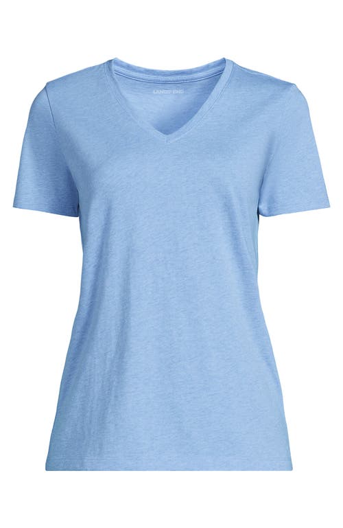 Lands' End Relaxed Supima Cotton V-neck T-shirt In Blue
