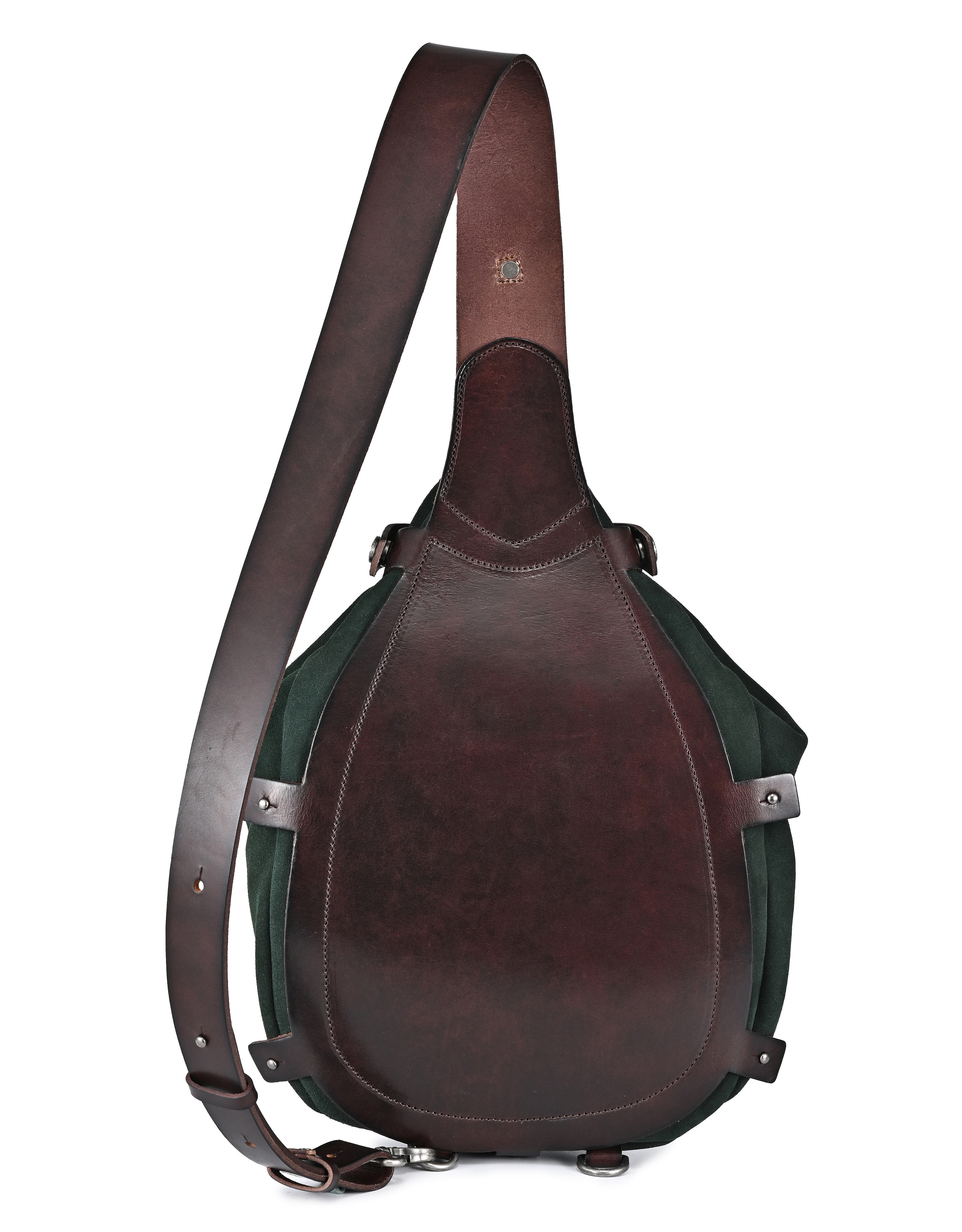 Daisy Genuine Leather Organized Sling Bag, Alternate, color, Kale