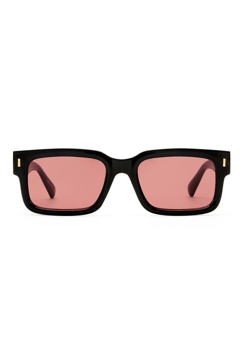 Castor 51mm D-Frame Sunglasses, Main, color, BLACK / RUST MONO