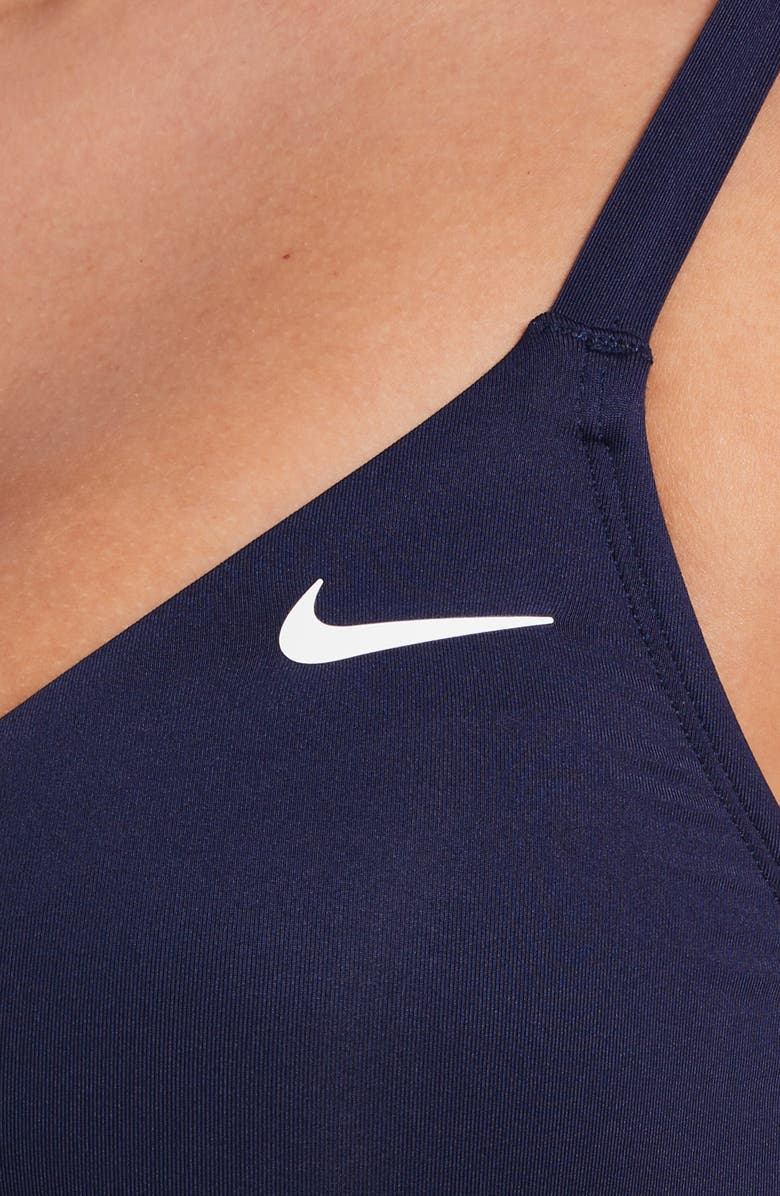 Nike V-Neck Midkini Bikini Top, Alternate, color, 