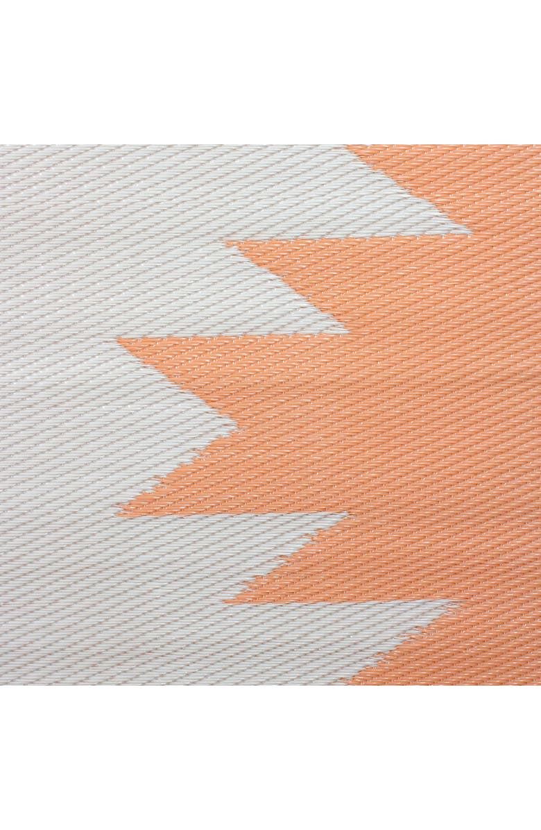 Northlight 4' x 6' Orange and Beige Southwestern Print Rectangular Outdoor Area Rug, Alternate, color, 