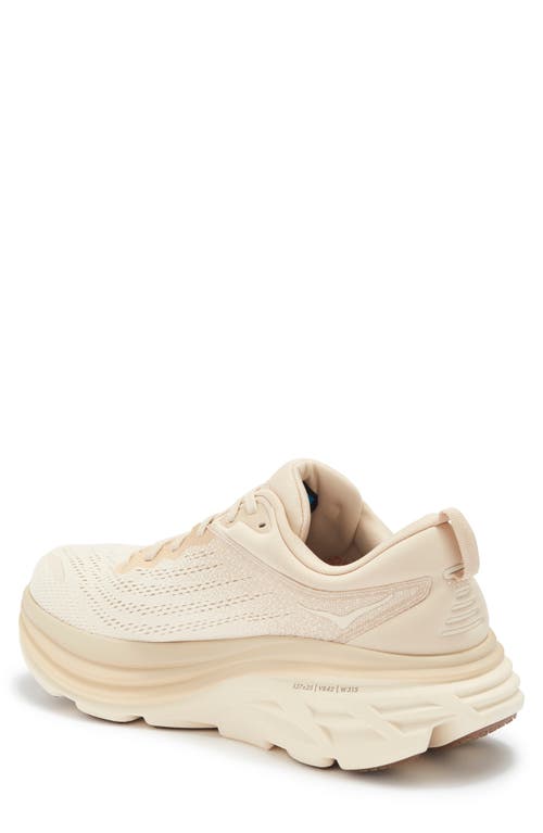 Hoka One One M Bondi 8 Man Sneakers Beige Size 9 Textile Fibers In Animal Print