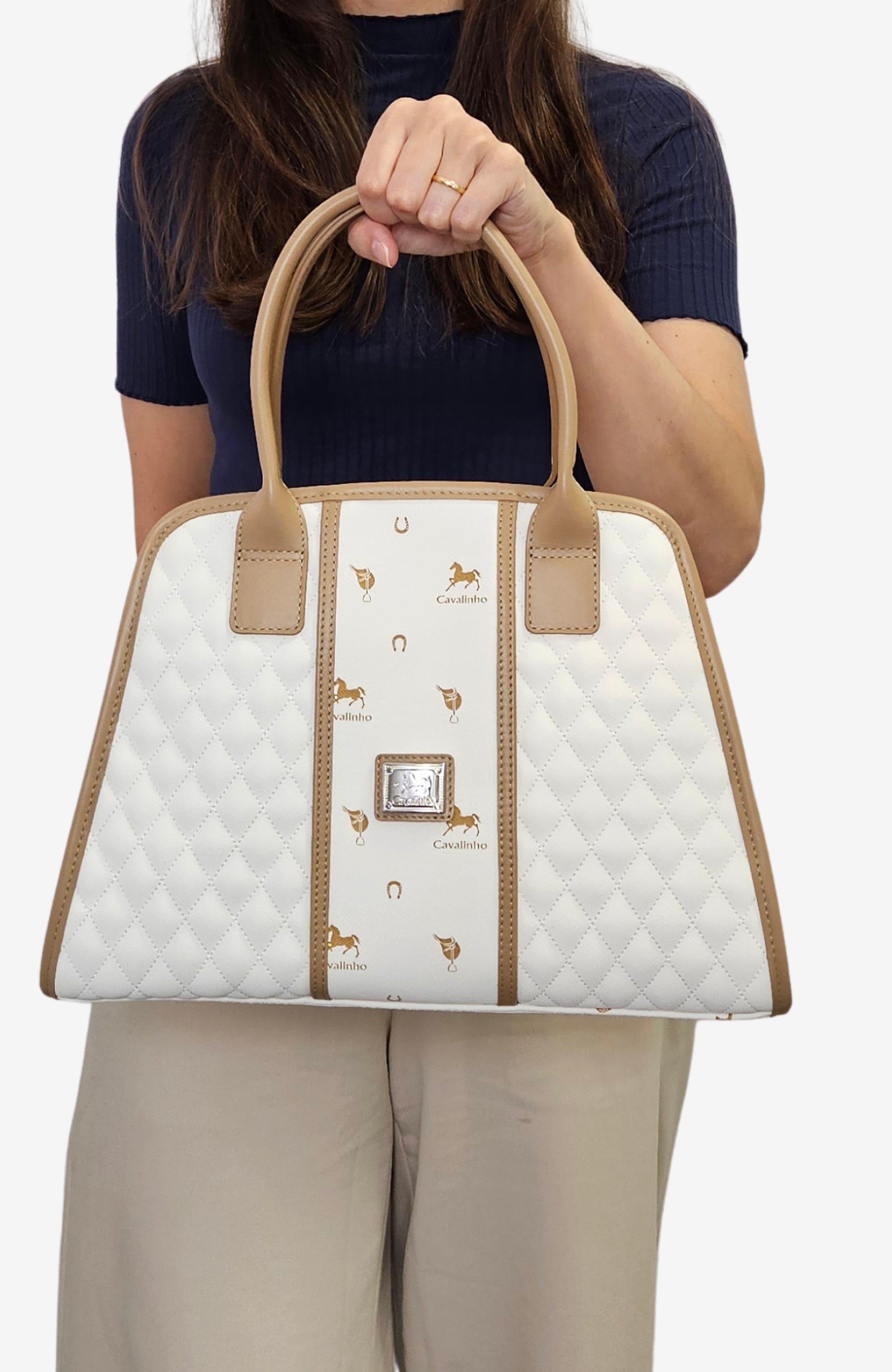 Di Cavallo 624 Handbag, Alternate, color, White