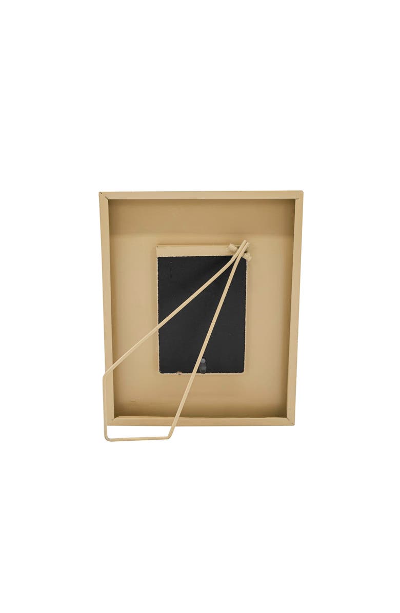 Foreside Home and Garden 4x6 Sand Texture Picture Frame Tan Metal MDF & Glass, Alternate, color, Beige