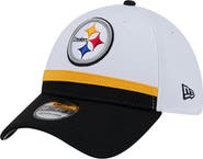 New Era Men's New Era  White/Black Pittsburgh Steelers Dashmark Rays 39THIRTY Flex Hat