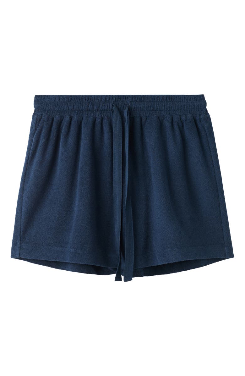MANGO Cotton Blend Terry Pajama Shorts, Alternate, color,