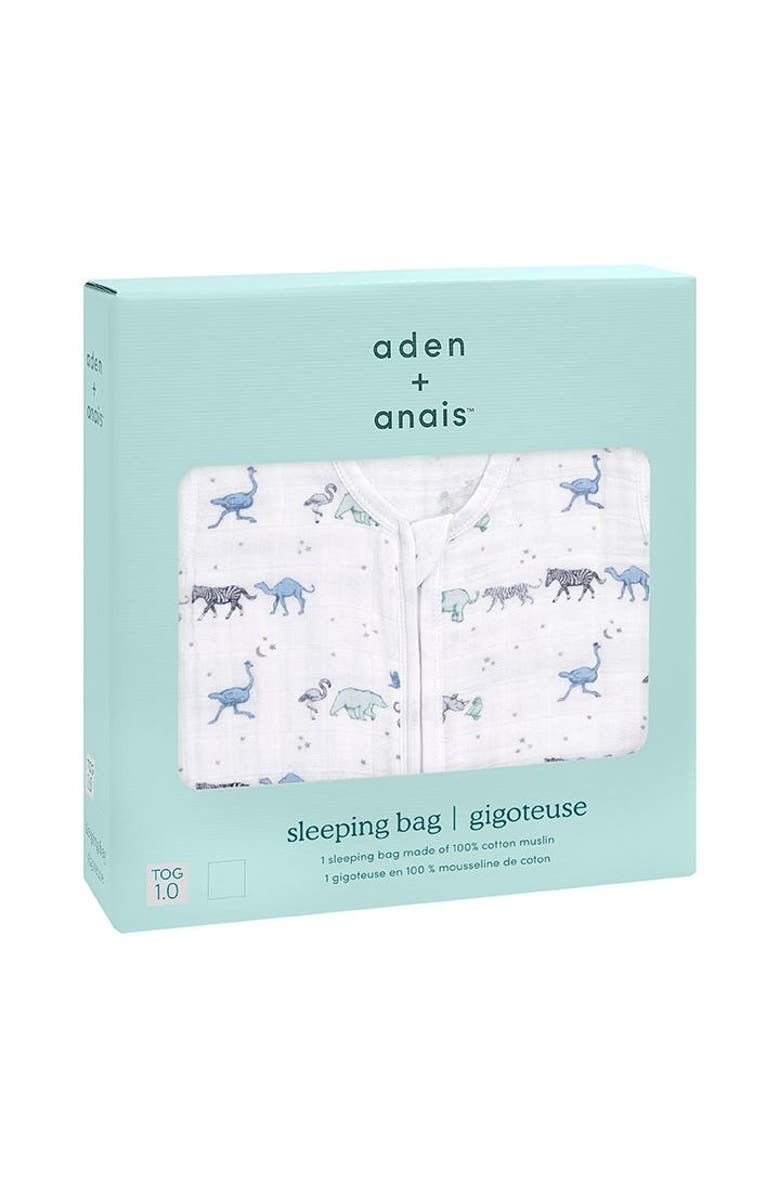 aden + anais Boutique Baby Sleeping Bag, 100% Cotton Muslin, Wearable Swaddle Blanket for Girls & Boys, Newborn Sleep Sack, Breathable & Lightweight - TOG Rating 1.0, Alternate, color, Rising Star