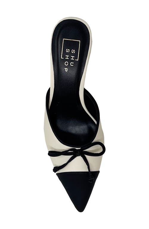 Shushop Naomi Pointed Cap Toe Mule In Neutral