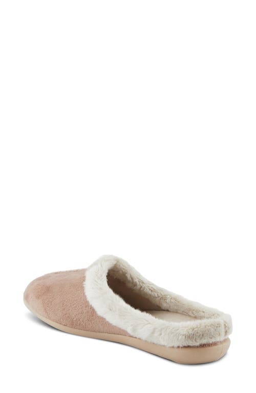 Flexus By Spring Step Aushana Faux Fur Mule Slipper In Neutral