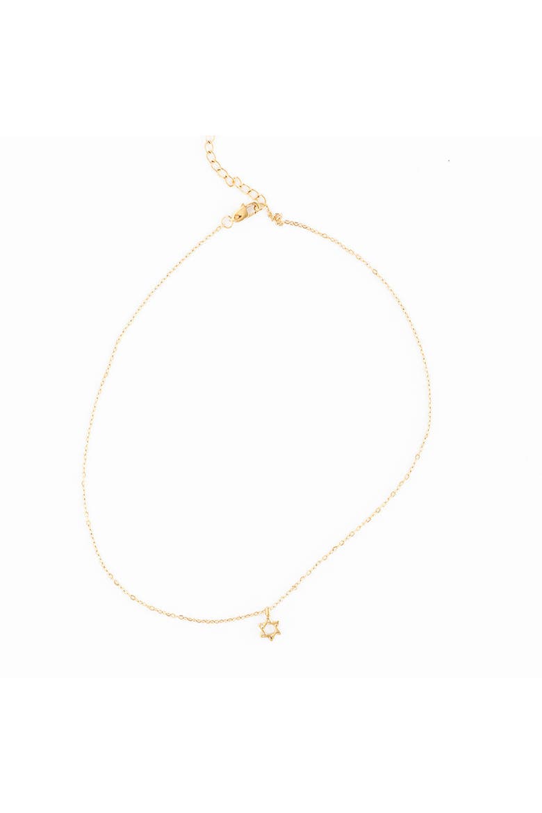 Star Of David Pendant Necklace, Alternate, color, Gold