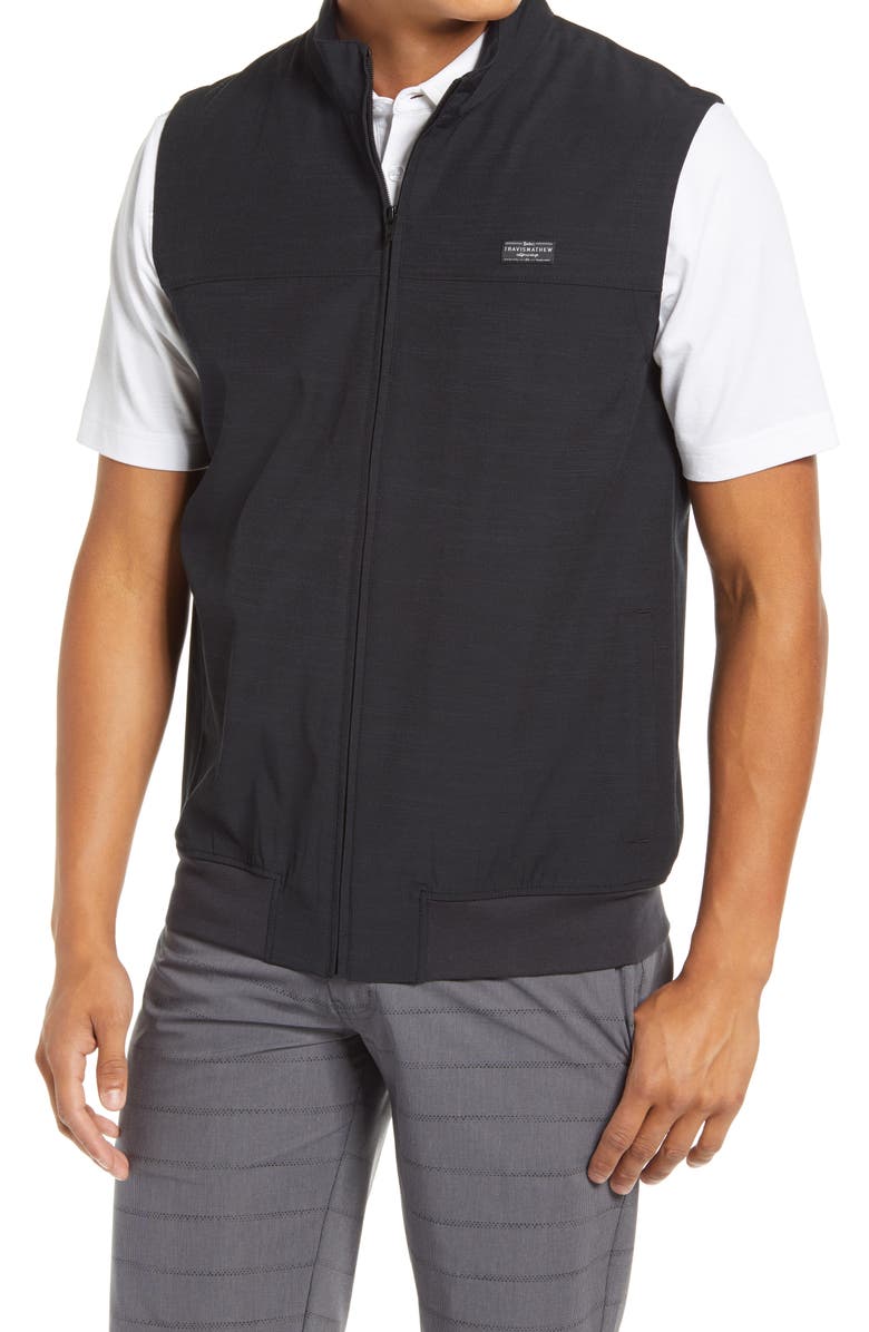 TravisMathew TravisMatthew Off the Dock Vest, Alternate, color, Black