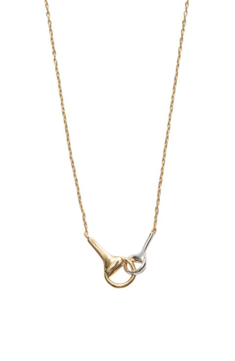 Two-Tone Equestrian Interlock Necklace