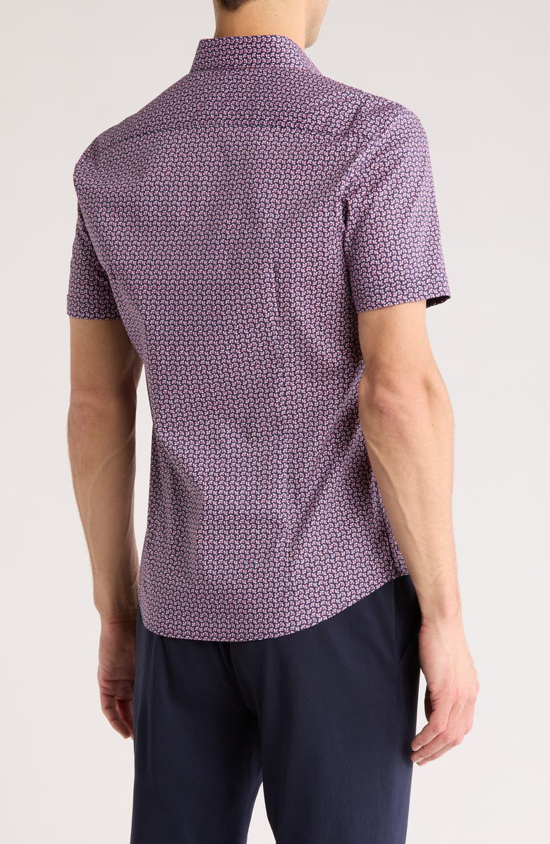 SOUL OF LONDON Short Sleeve Stretch Cotton Sport Shirt, Alternate, color, 