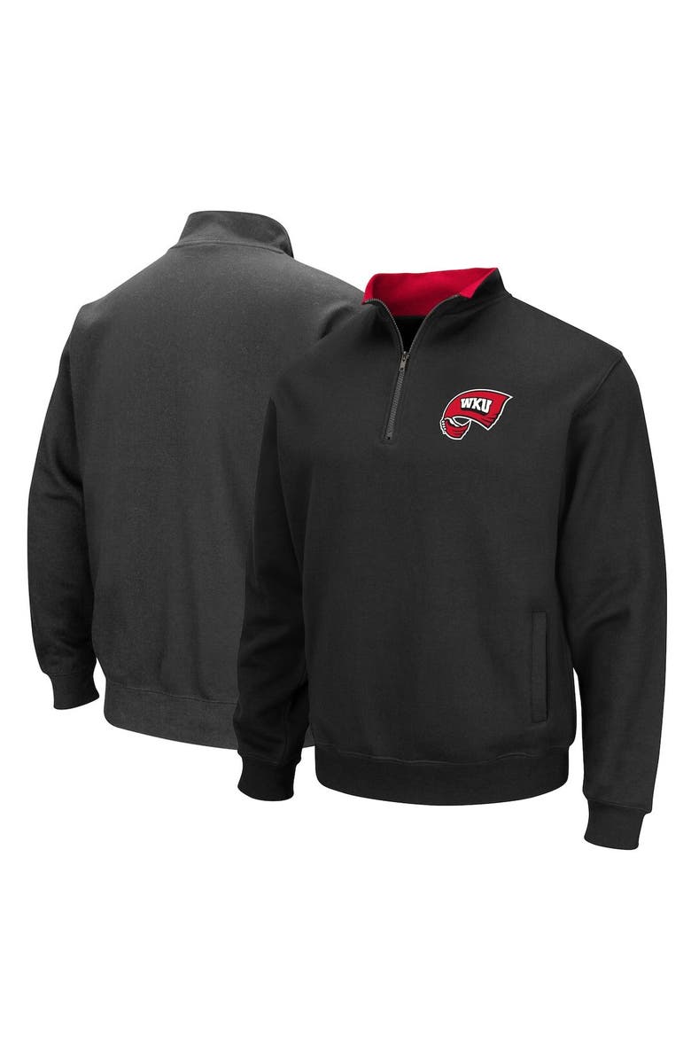 COLOSSEUM Men's Colosseum Black Western Kentucky Hilltoppers Tortugas Quarter-Zip Sweatshirt, Main, color, Black