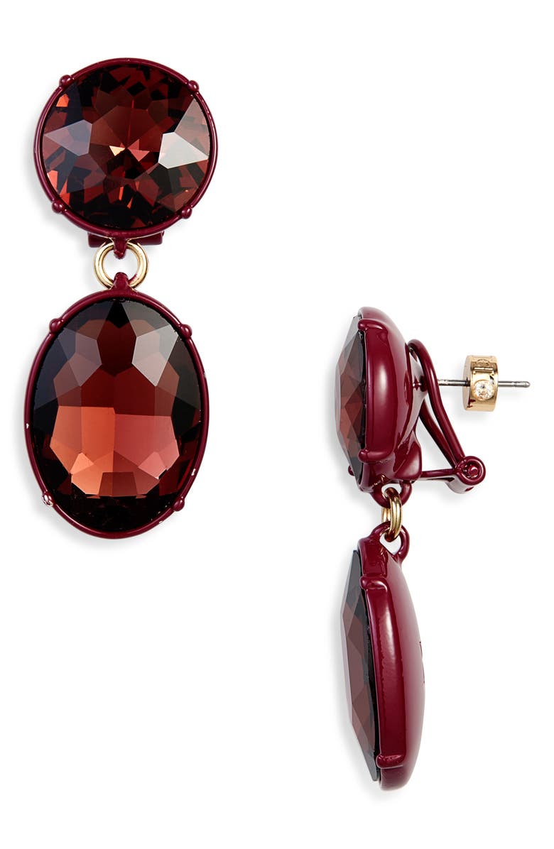 Carolina Herrera Tonal Crystal Drop Earrings, Main, color, 