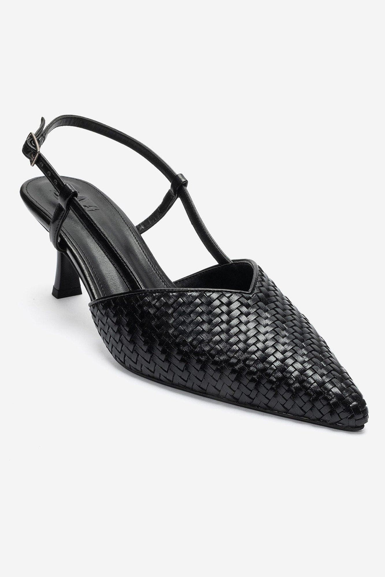 Mavero Slingback Stiletto Pump, Alternate, color, Black