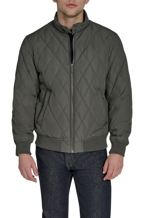 Dockers Diamond Quilted Bomber In Green
