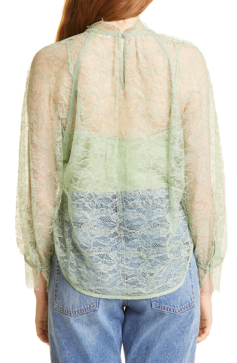 Rebecca Taylor Lace Blouse, Alternate, color, Pistachio
