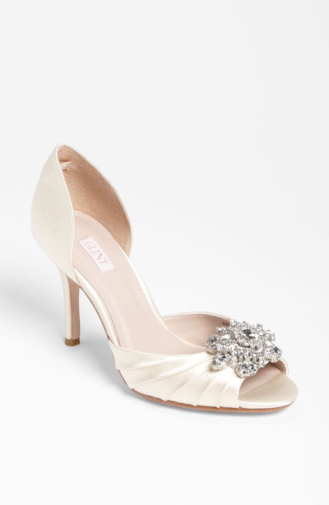 RADIANCE ORNAMENT PEEP TOE PUMP, Main, color, IVORY