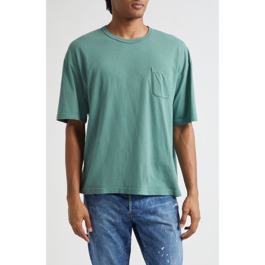 VISVIM Jumbo Damaged Oversize Pocket T-Shirt in Green  product