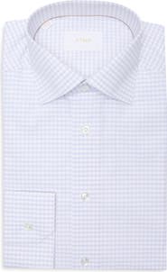 Eton Slim Fit Check Supima® Cotton Dress Shirt