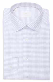 Eton Slim Fit Check Supima® Cotton Dress Shirt