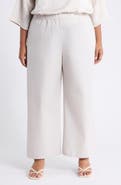 Eileen Fisher Stretch Cotton Poplin Wide Leg Ankle Pants