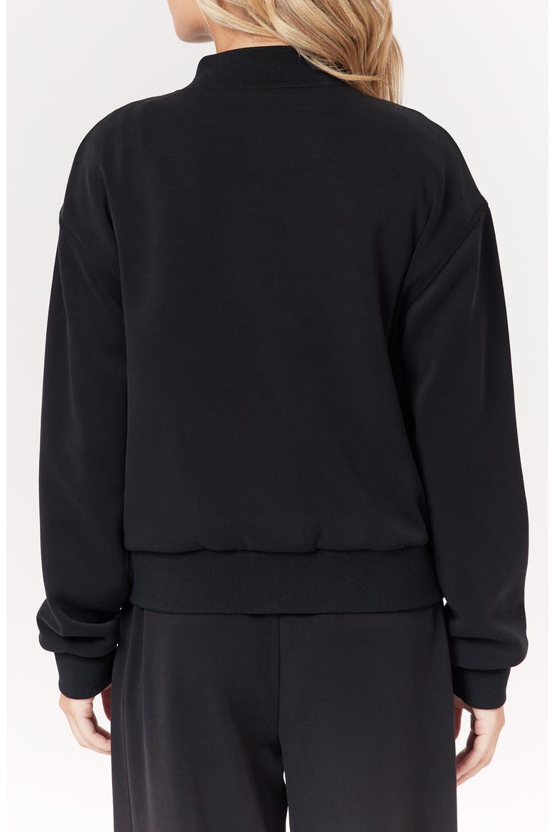 Jersey Bomber Jacket, Alternate, color, BLACK