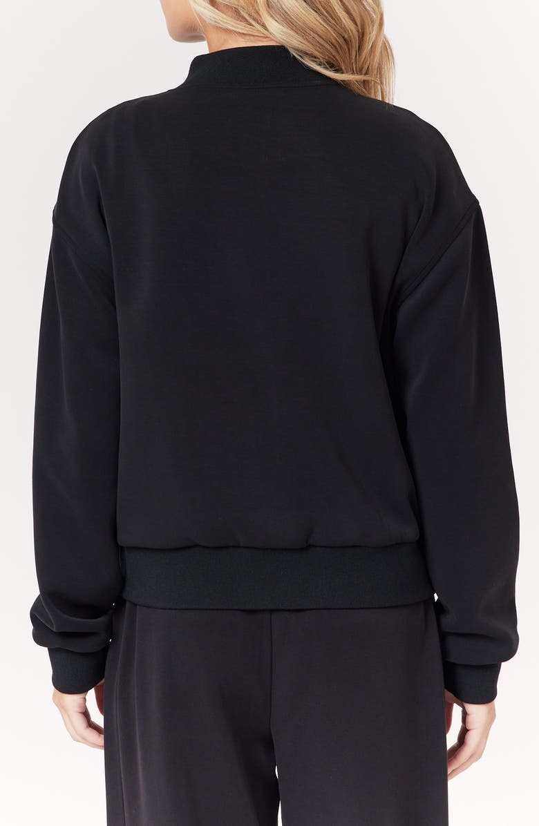 Scotch & Soda Jersey Bomber Jacket, Alternate, color, Black