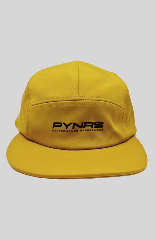 Pynrs Performance Streetwear Pynrs 5 Panel Run Cap In Mustard