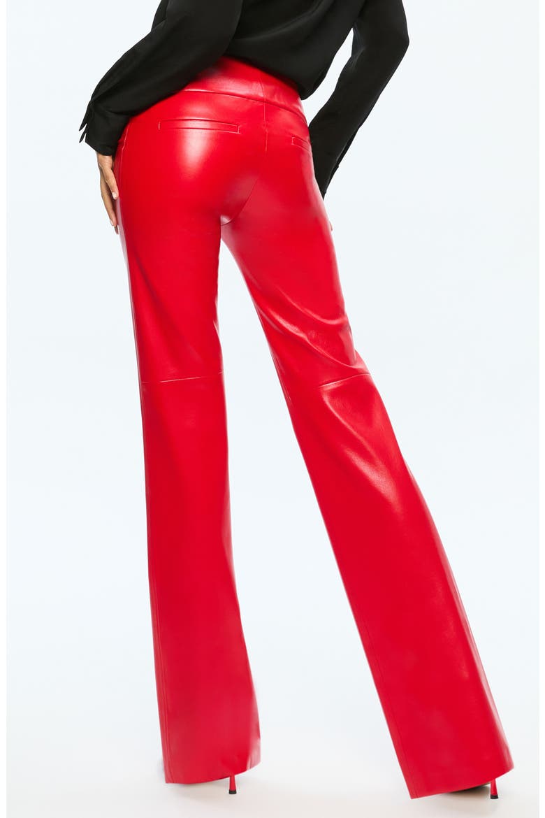 Olivia Faux Leather Pants, Alternate, color, BRIGHT RUBY