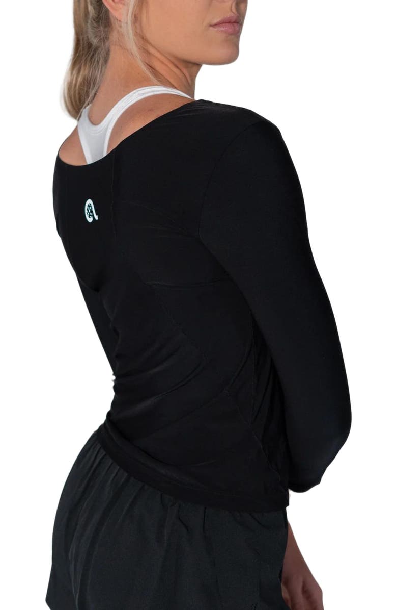 AVI Bounce-It Pickleball Long Sleeve, Alternate, color, Black Beauty