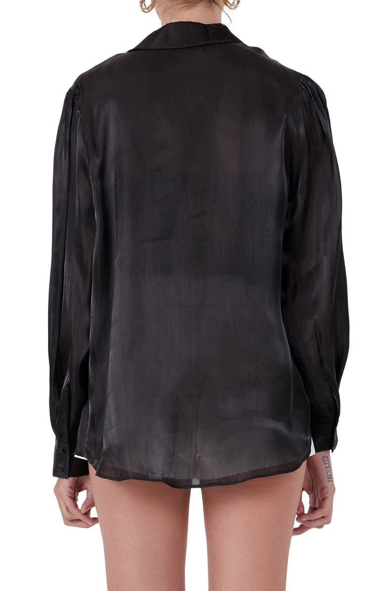 Endless Rose Sheer Satin Shirt, Alternate, color,