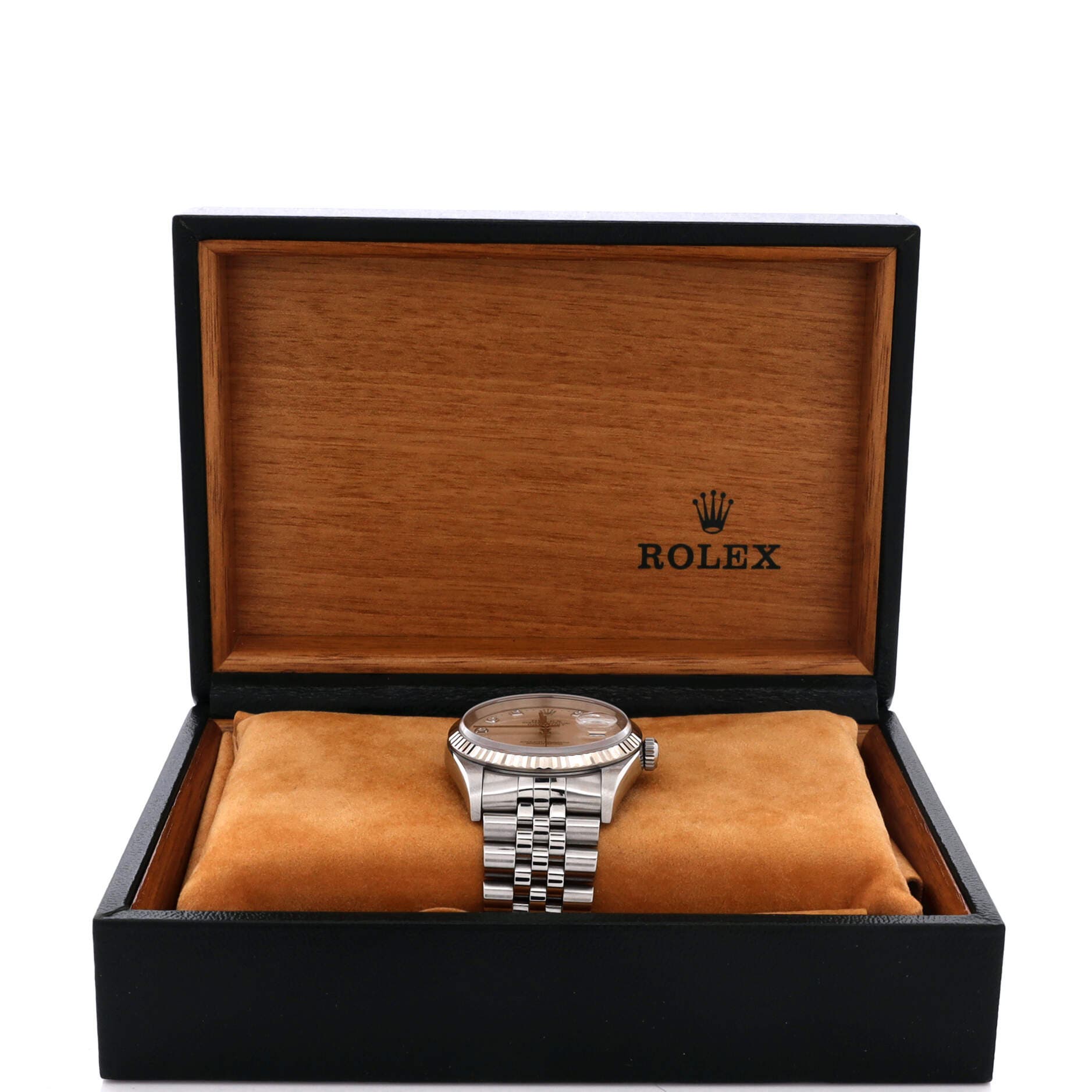 Oyster Perpetual Datejust Automatic Watch Stainless Steel and White Gold with Diamond Markers 36, Alternate, color, Metallic Silver