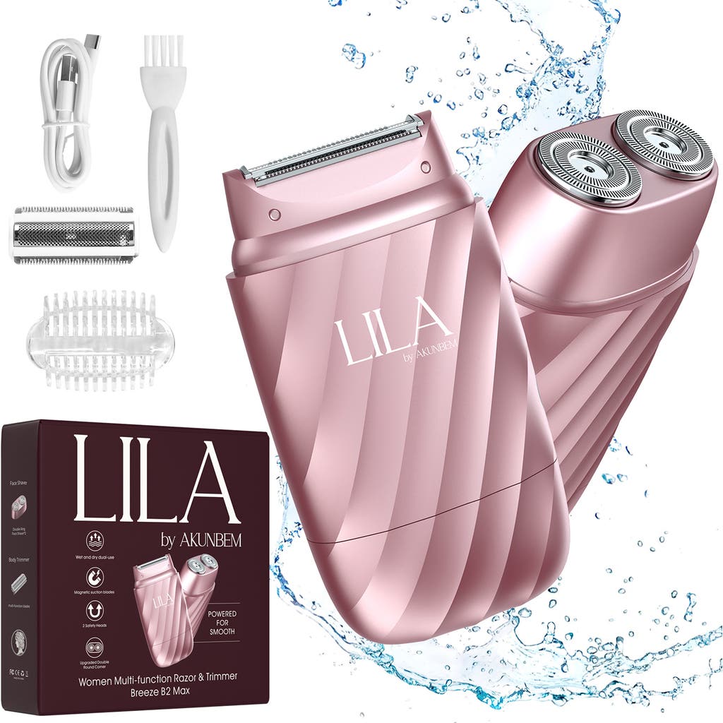Lila By Akunbem Breeze B2 Max Painless 3-in-1 Multifunction Body & Facial Hair Shaver In Transparent