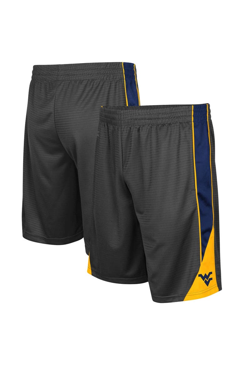 Men's Colosseum Charcoal West Virginia Mountaineers Team Turnover Shorts, Main, color, Charcoal