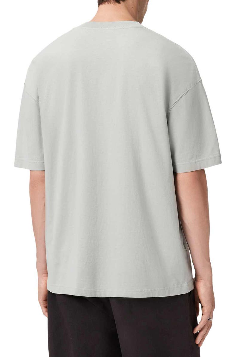 AllSaints Deterent Cotton Graphic T-Shirt, Alternate, color, Frost Green