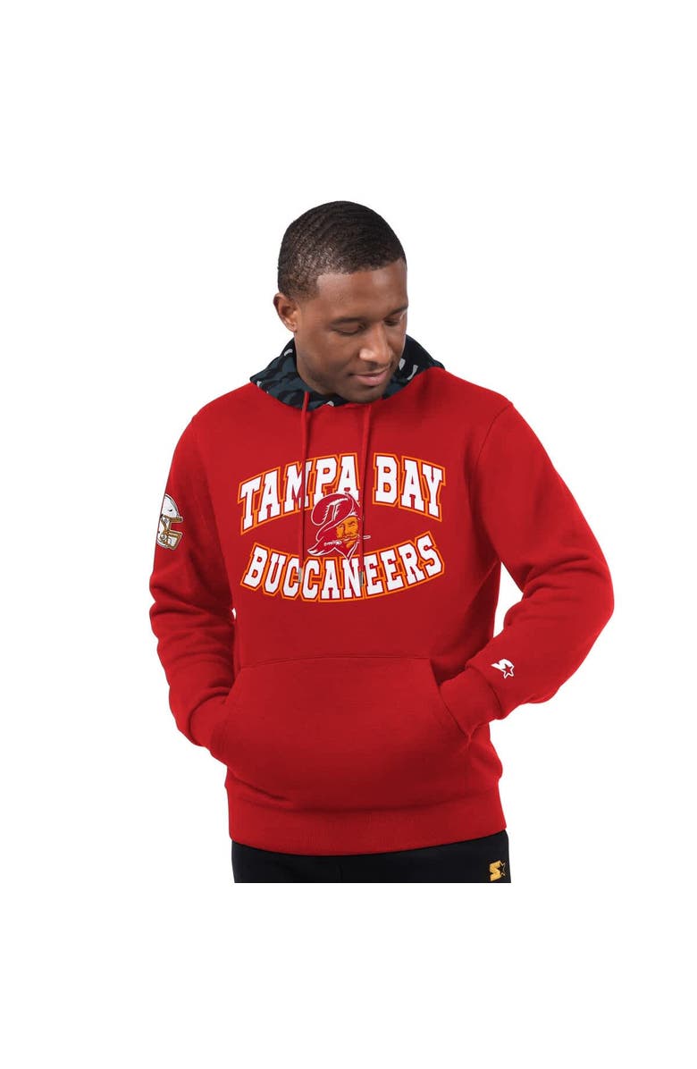 STARTER Men's Starter Red Tampa Bay Buccaneers Thursday Night Gridiron Vintage Logo Pullover Hoodie, Main, color, Red