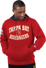 STARTER Men's Starter Red Tampa Bay Buccaneers Thursday Night Gridiron Vintage Logo Pullover Hoodie