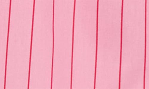 Tiny Tribe Kids' Lolly Stripe Cotton Crop Tank & Wide Leg Pants Set In Pink