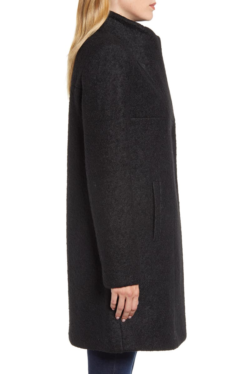 Kenneth Cole New York Wool Blend Bouclé Coat, Alternate, color,
