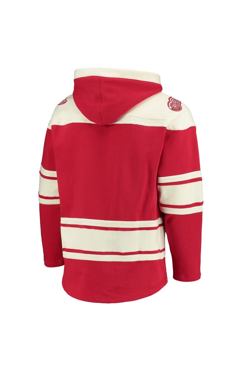 '47 Men's '47 Red Detroit Red Wings Superior Lacer Pullover Hoodie, Alternate, color, Red
