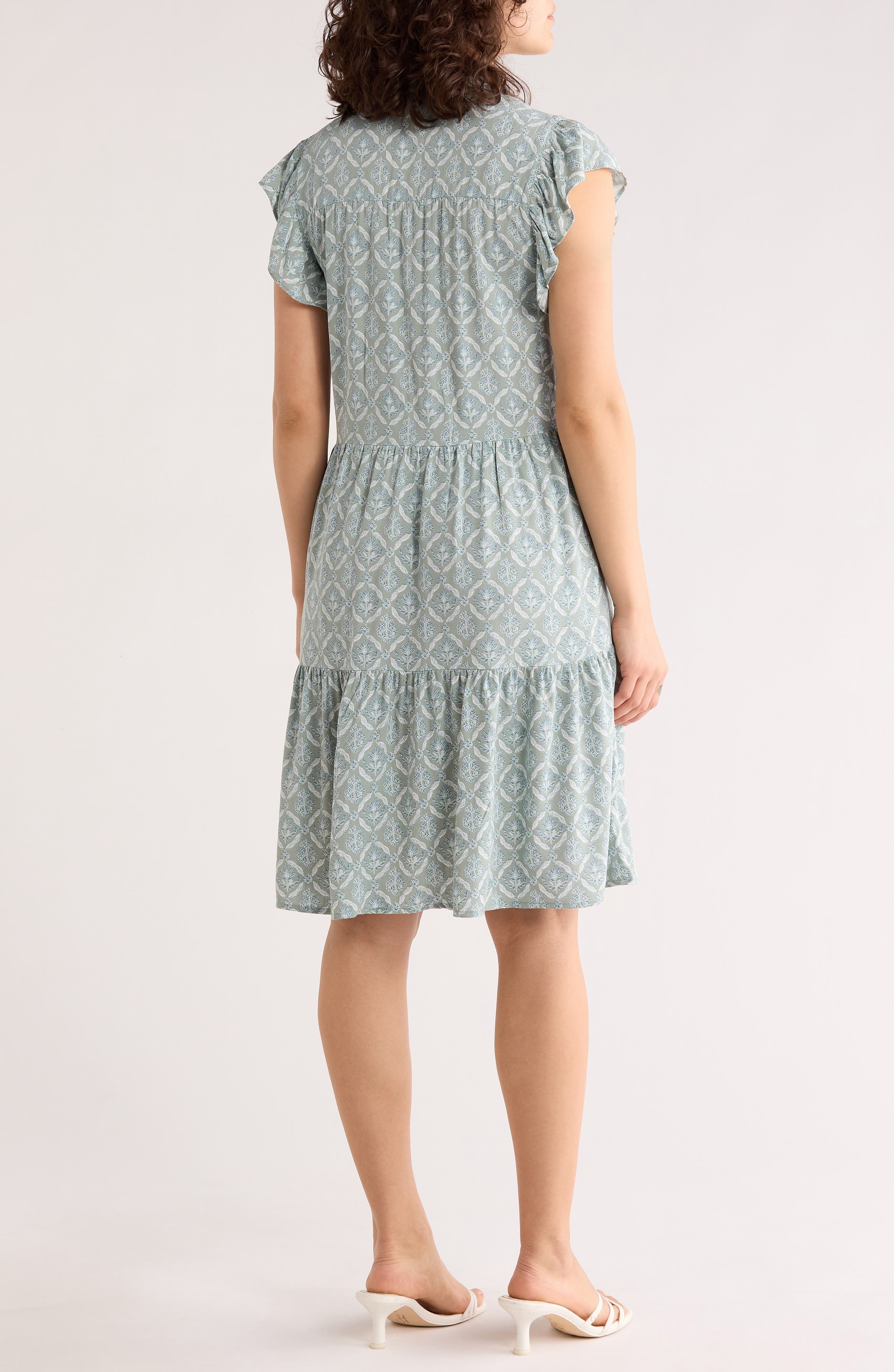 Flutter Sleeve Shirtdress - image 4