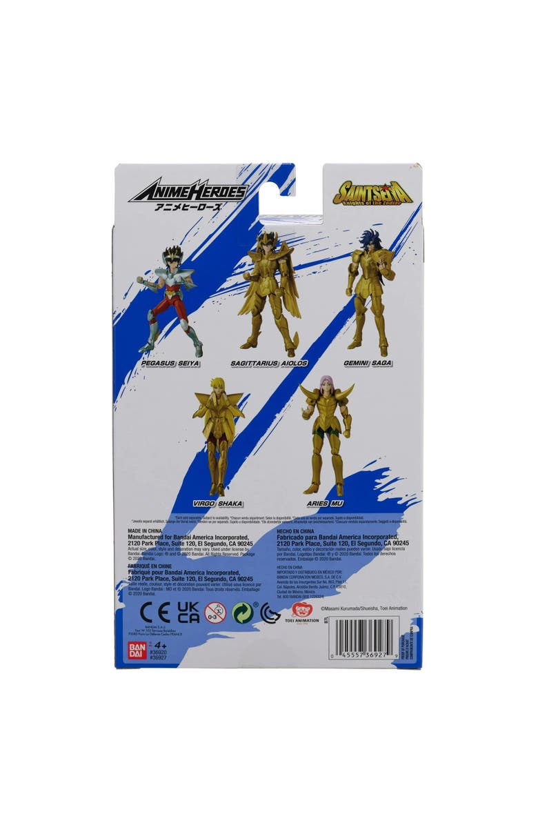 Bandai Namco Anime Heroes Knights of the Zodiac, Aries Mu, 6.5 Inch Action Figure, Alternate, color, Multicolored