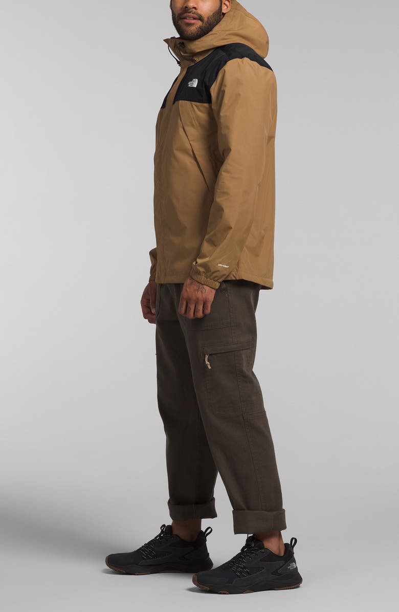 The North Face Antora Waterproof Jacket, Alternate, color, Utility Brown/ Tnf Black-Npf