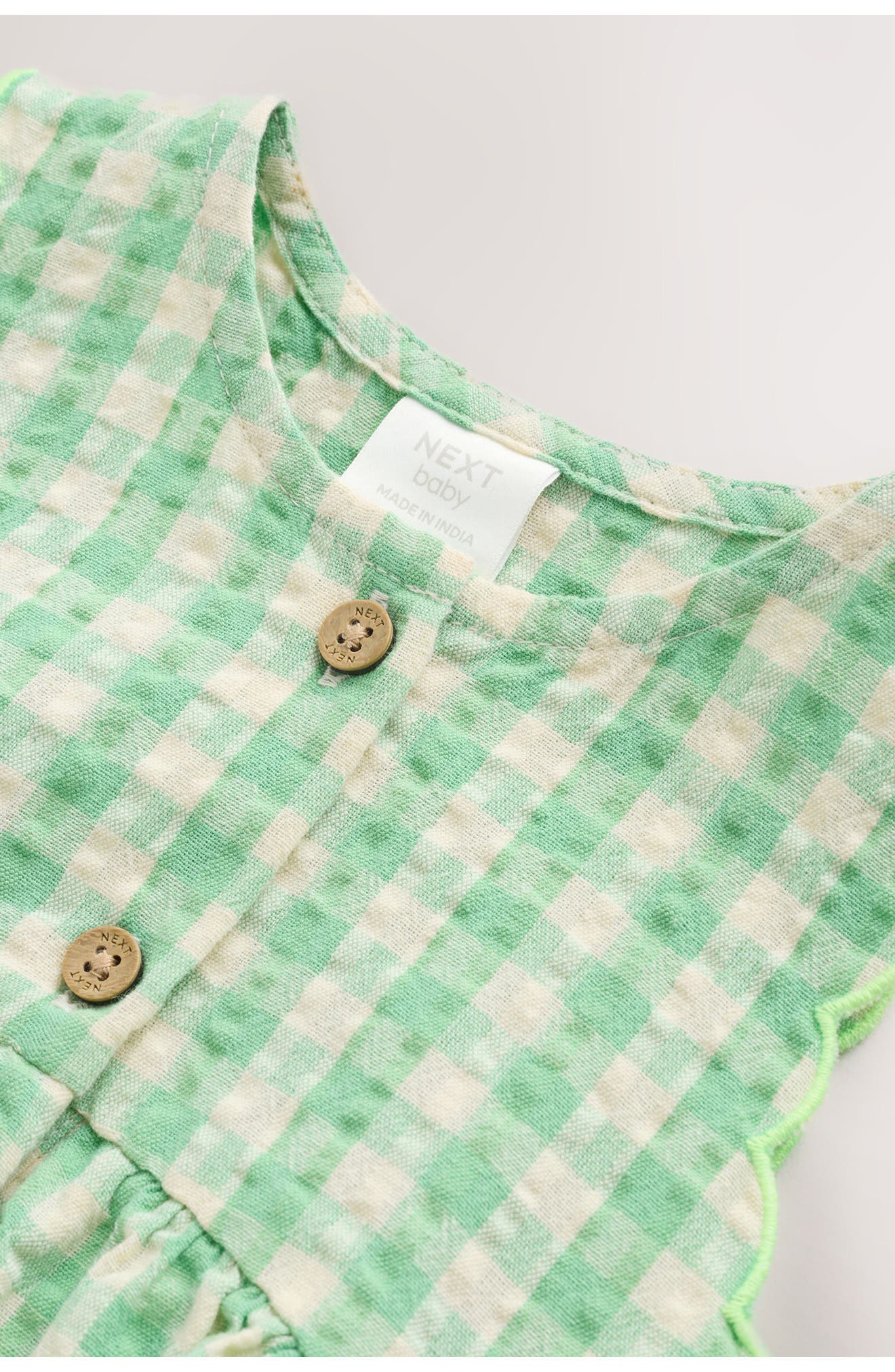 NEXT Kids' Sleeveless Gingham Dress — фото 7