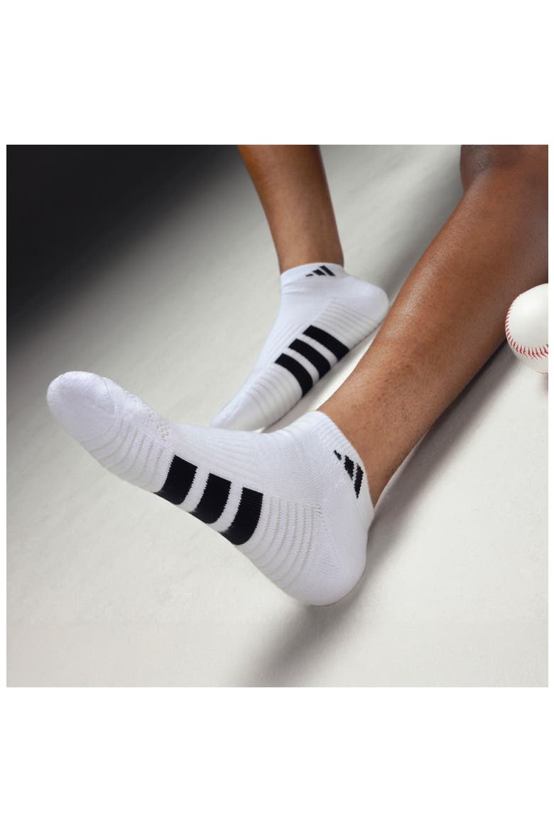 Cushioned 4.0 3-Pack Ankle Socks, Alternate, color, WHITE/ BLACK/ CLEAR GREY